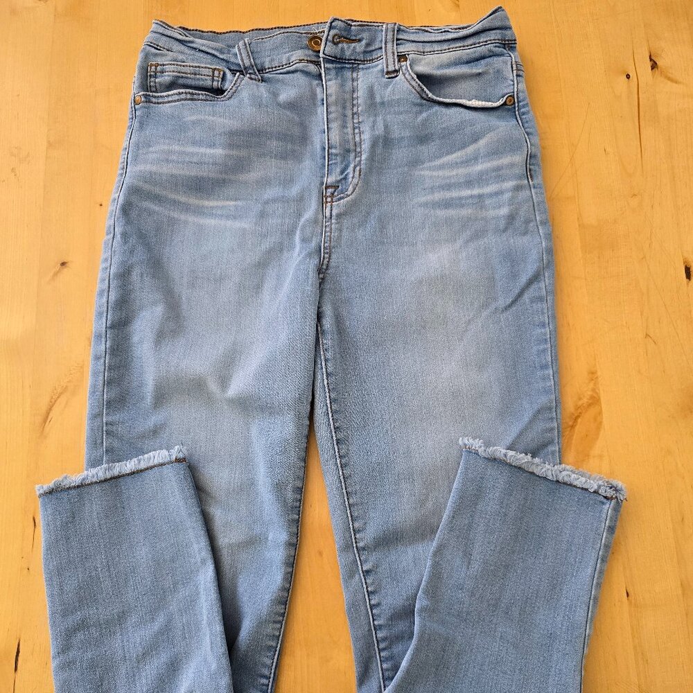 No Boundaries Skinny Jeans High Rise Juniors Size 11 Blue Denim Stretch